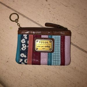 Fossil keychain card case